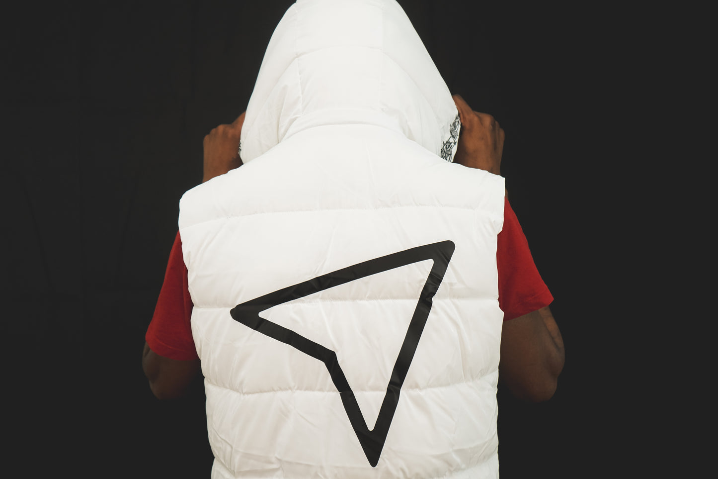 The Routing Billionz White Luxurious Glossed Shell-Down Vest