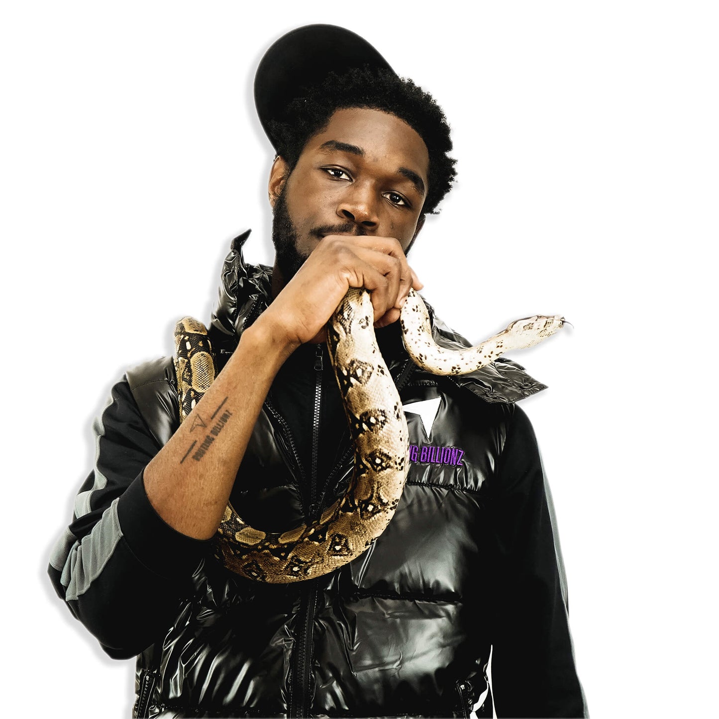 The Routing Billionz Black Luxurious Glossed Shell-Down Vest